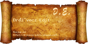 Drávecz Edit névjegykártya